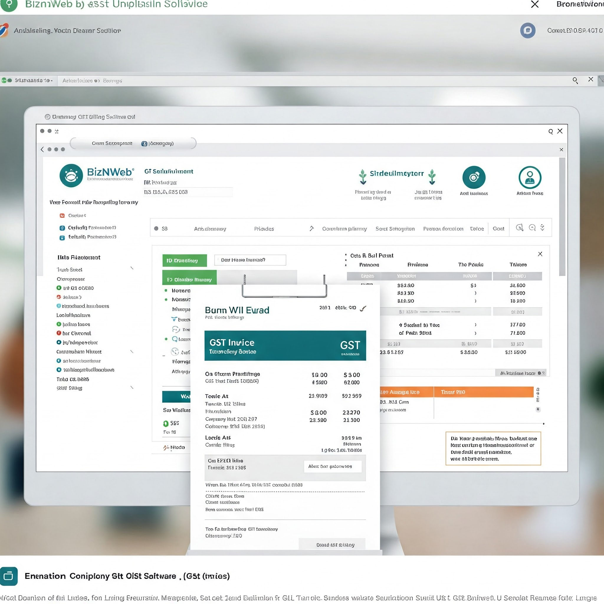 Close-up of GST Billing Software